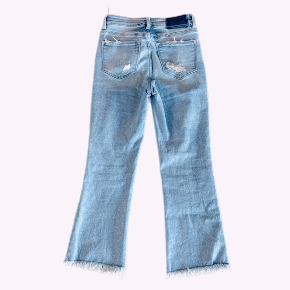 Flying Monkey Like New High Rise Raw Hem Kick Flare Jeans Size 26 - Picture 8 of 8